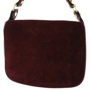 Cartier shoulder bag mast line Bordeaux leather Authentic